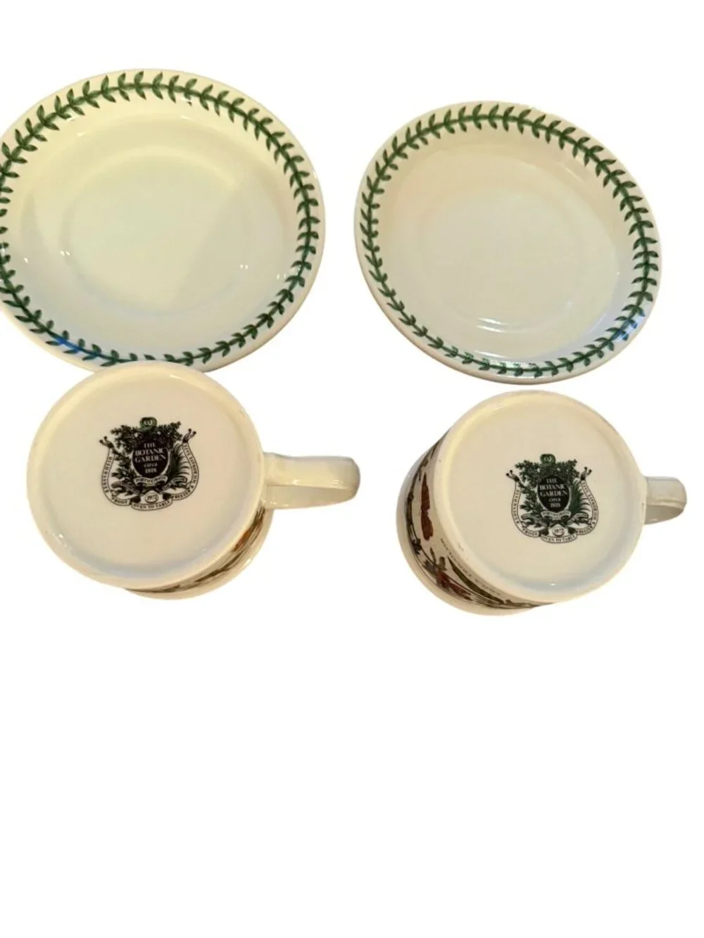 Portmeirion Botanic Garden Set of 2 Ceramic Drum Teacup and Saucer Multicolor